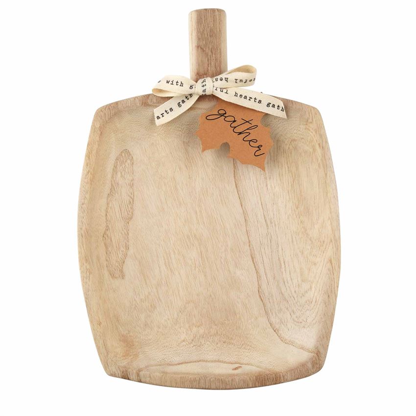 Mud Pie Paulownia Wood Pumpkin Trays - Thumbnail 3