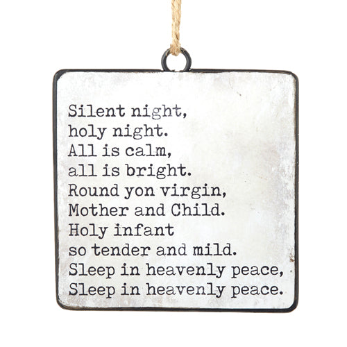 RAZ - Silent Night Disc Christmas Ornament, 5" - Monogram Market