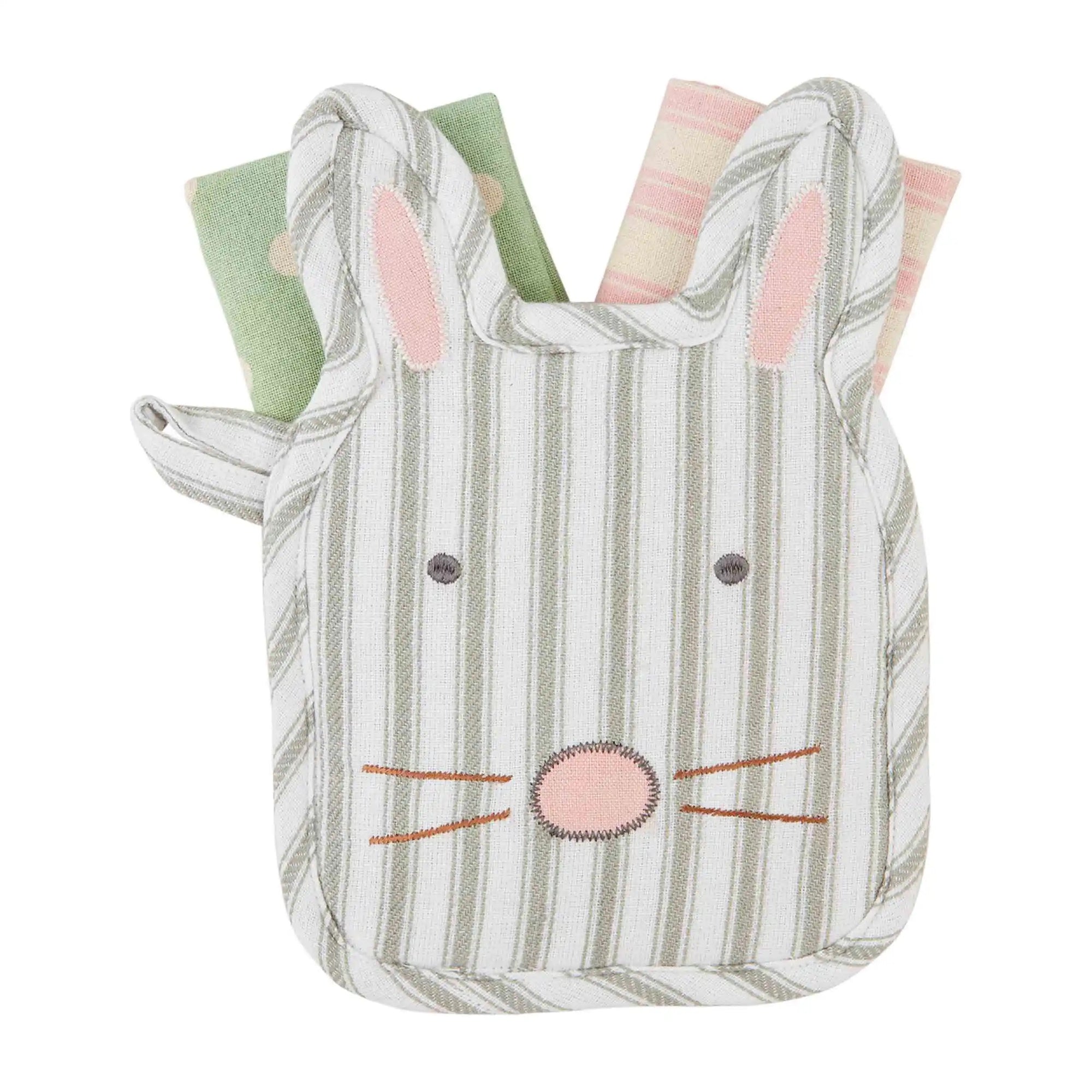Mud Pie Bunny Pot Holder & Towel