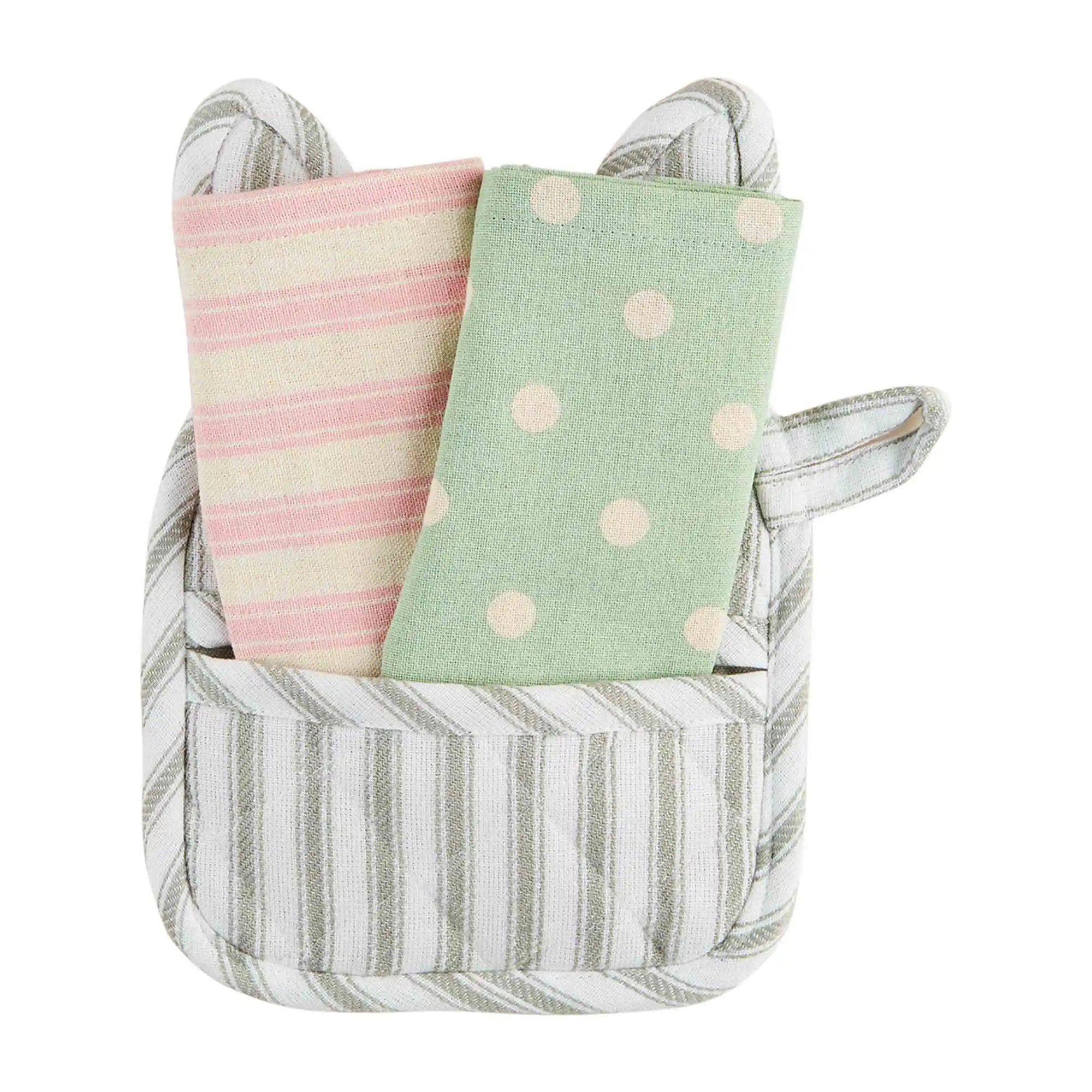 Mud Pie Bunny Pot Holder & Towel - Thumbnail 2