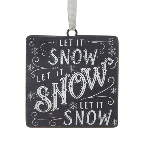 Let It Snow Disc Ornament