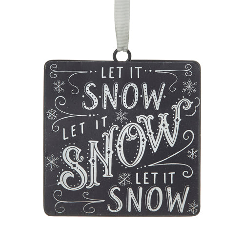 RAZ - Let It Snow Disc Christmas Ornament, 5" - Monogram Market