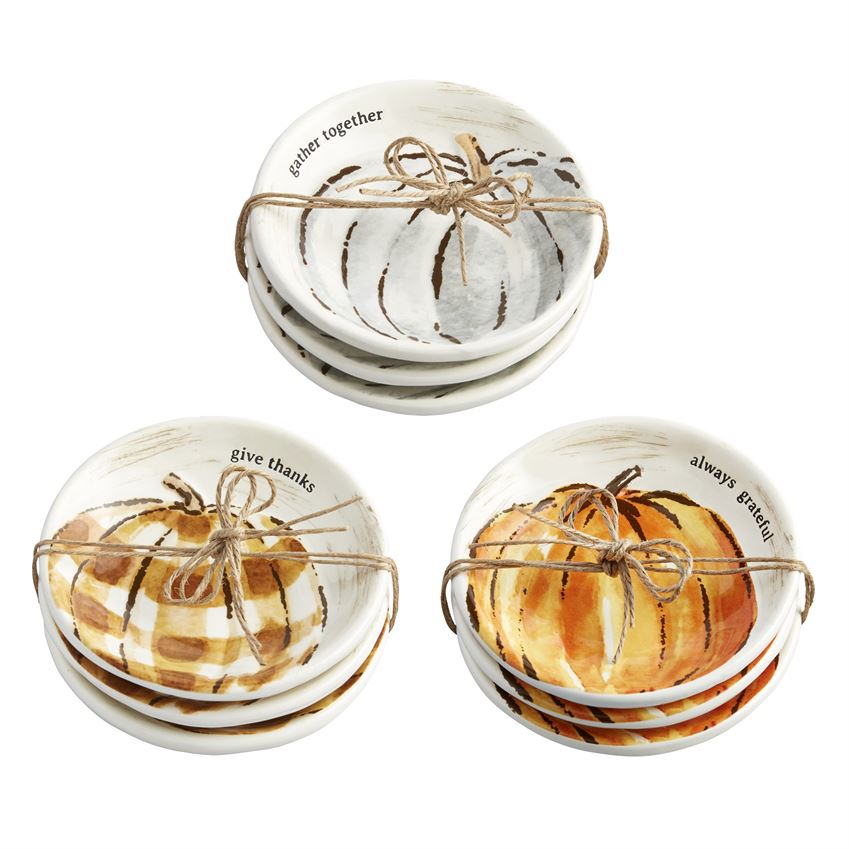 Mud Pie Pumpkin Dipping Dish Sets