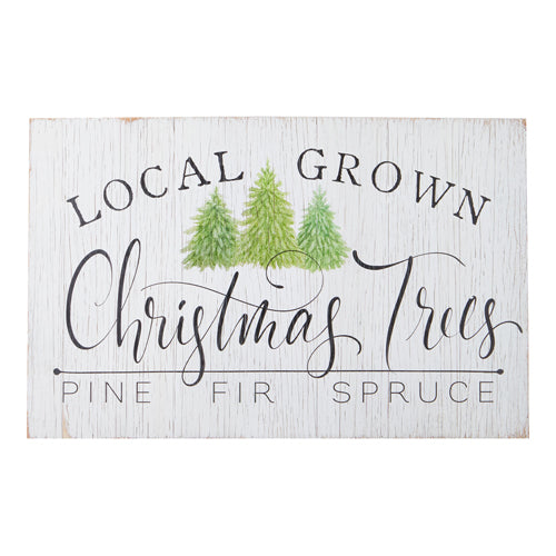 Local Grown Christmas Trees Wood Wall Art