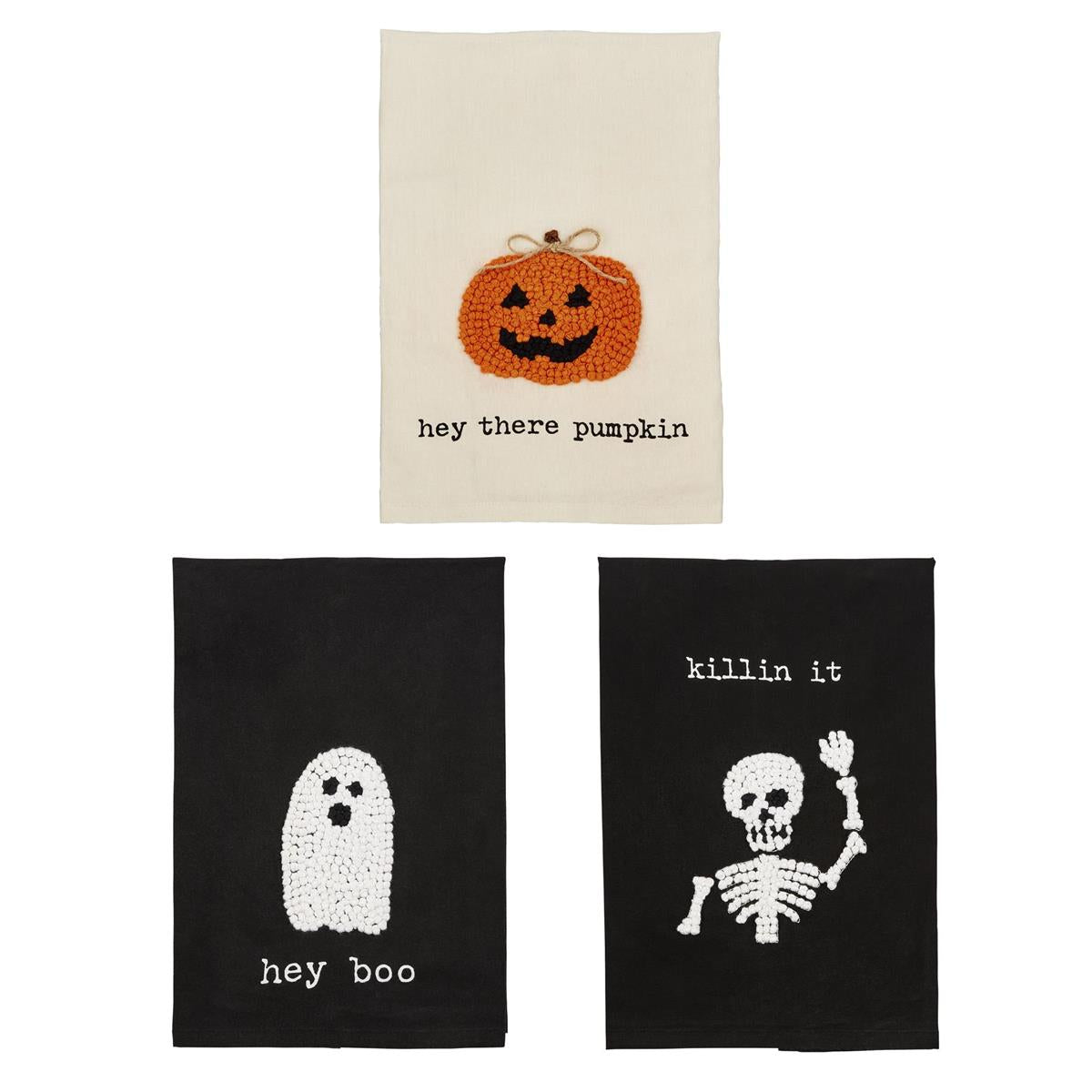 Mud Pie Knotted Halloween Towels