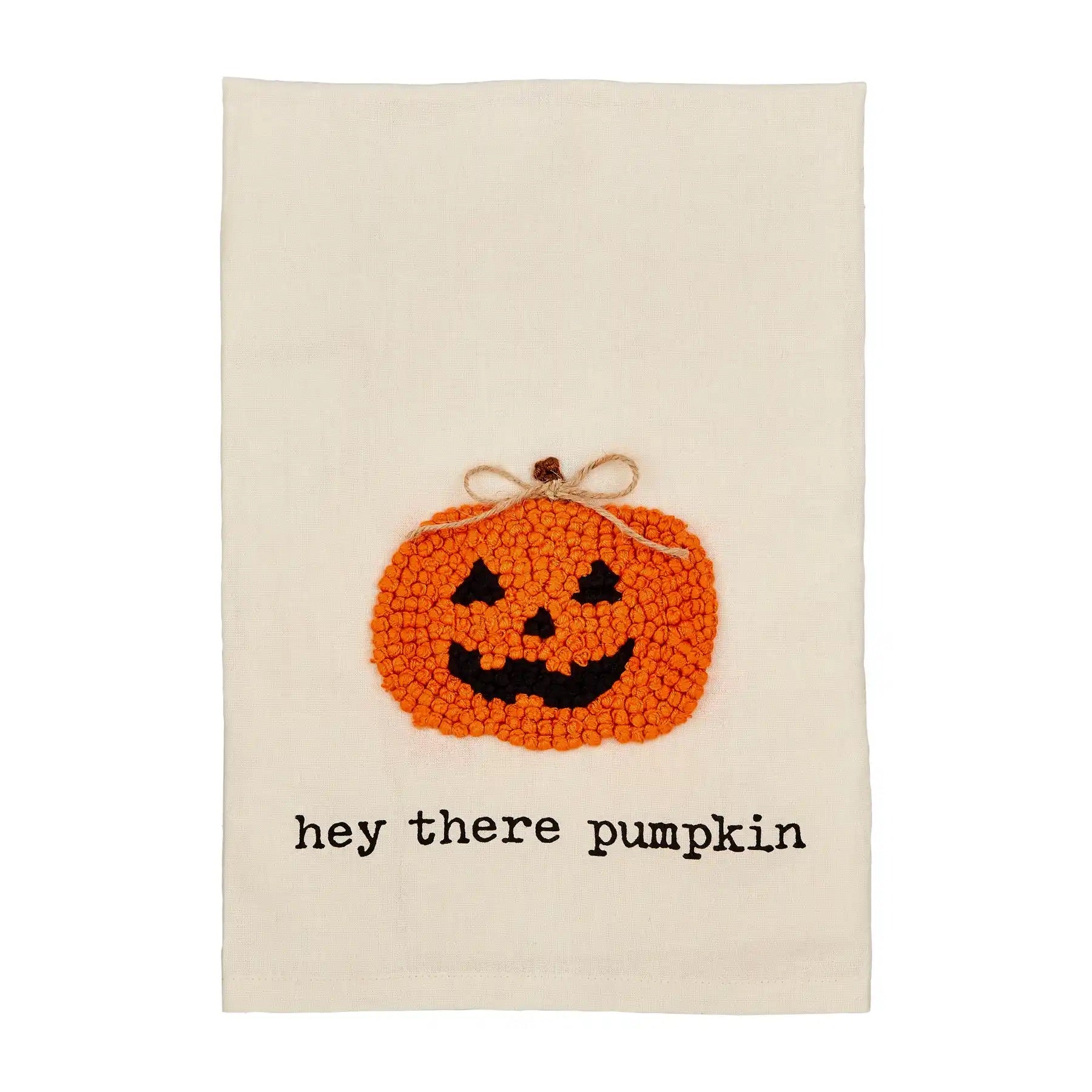 Serviette De Cuisine Halloween Mud Pie - Momie Décorée 66x46 Cm Bordure à Pompons