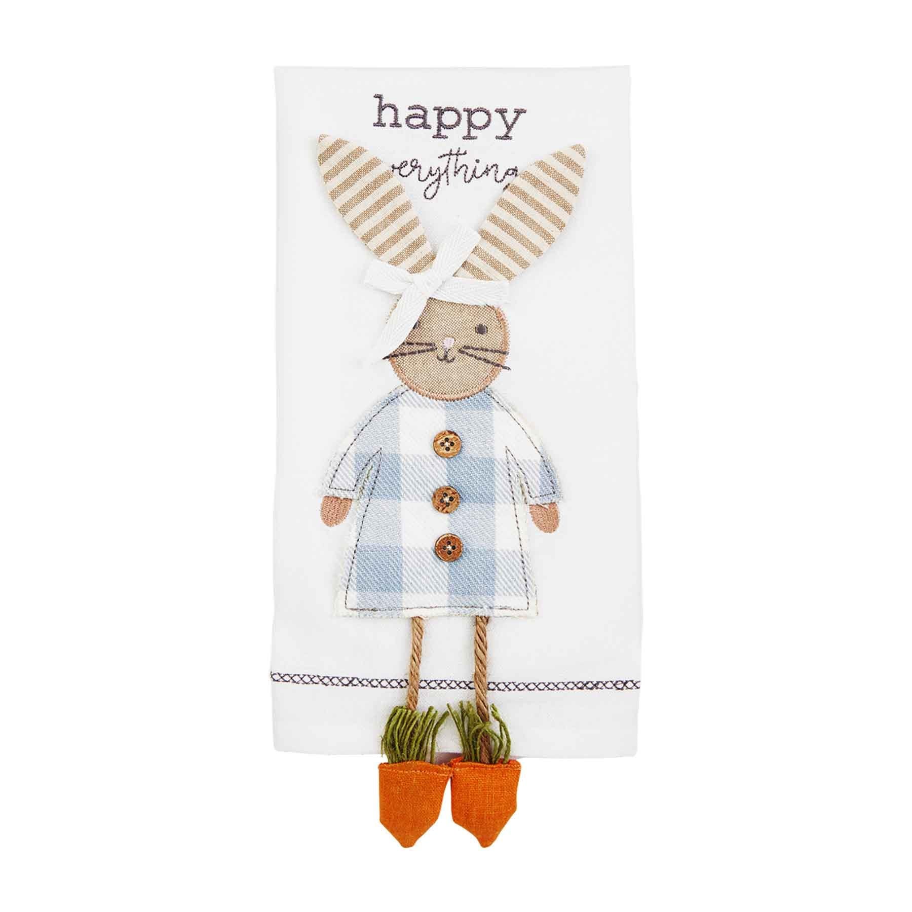 Mud Pie Easter Bunny Dangle Leg Towels