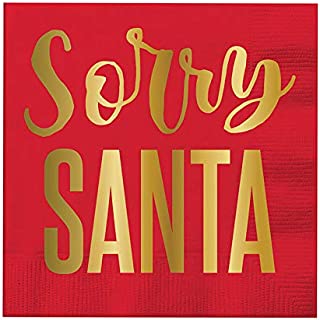 Sorry Santa - 5”  Beverage Napkins - Monogram Market