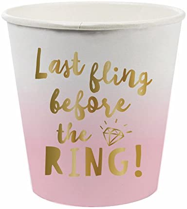 “Last Fling Before the Ring” Paper Shot Cups - Monogram Market