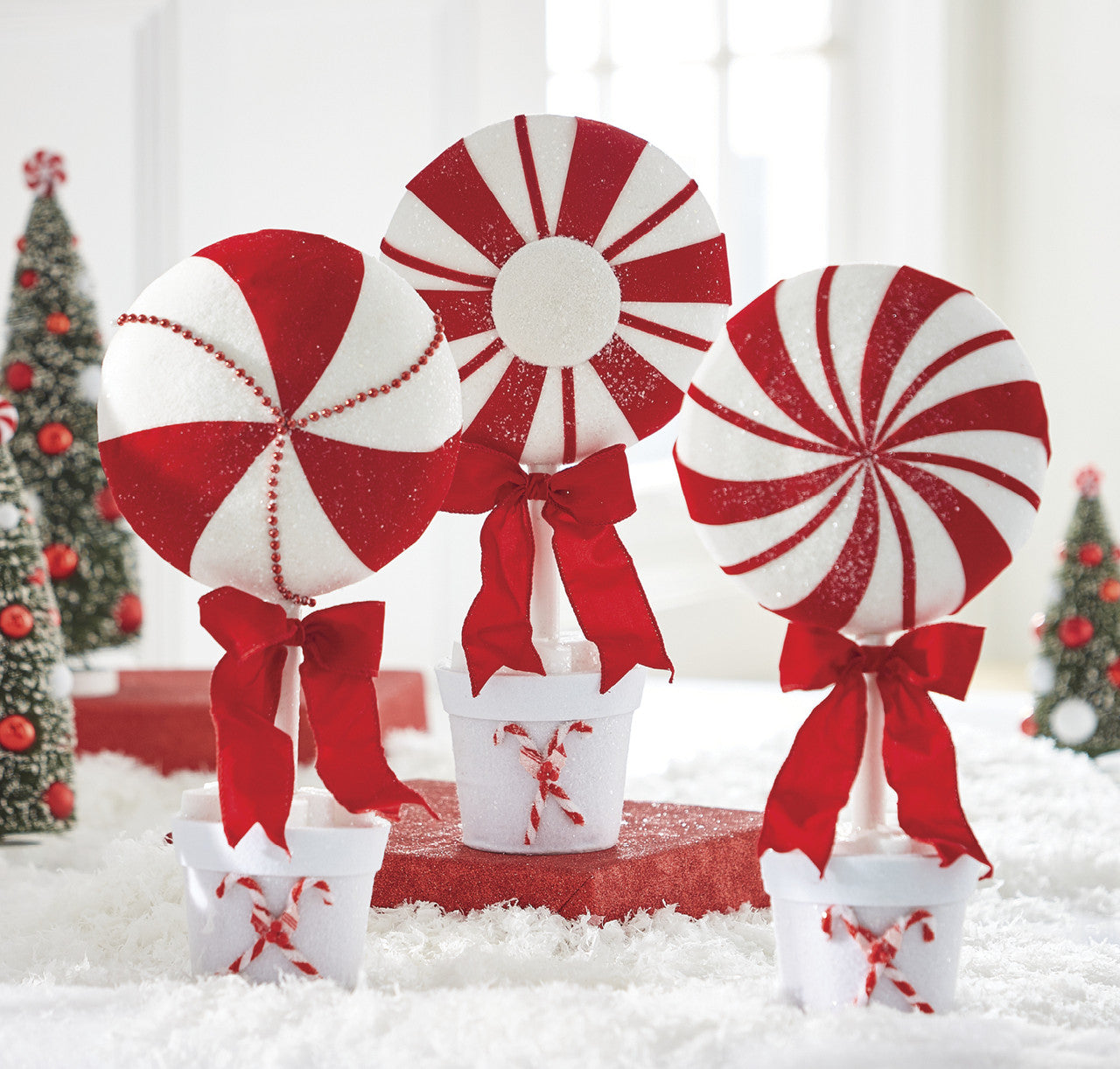 Peppermint Topiary Christmas Figures - Thumbnail 2