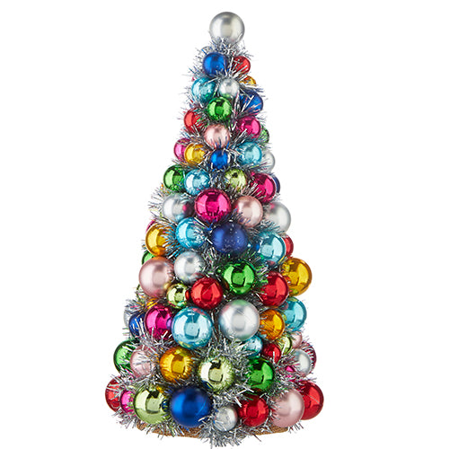 RAZ - Multicolored Ball Ornament Christmas Tree, 15.5" - Monogram Market