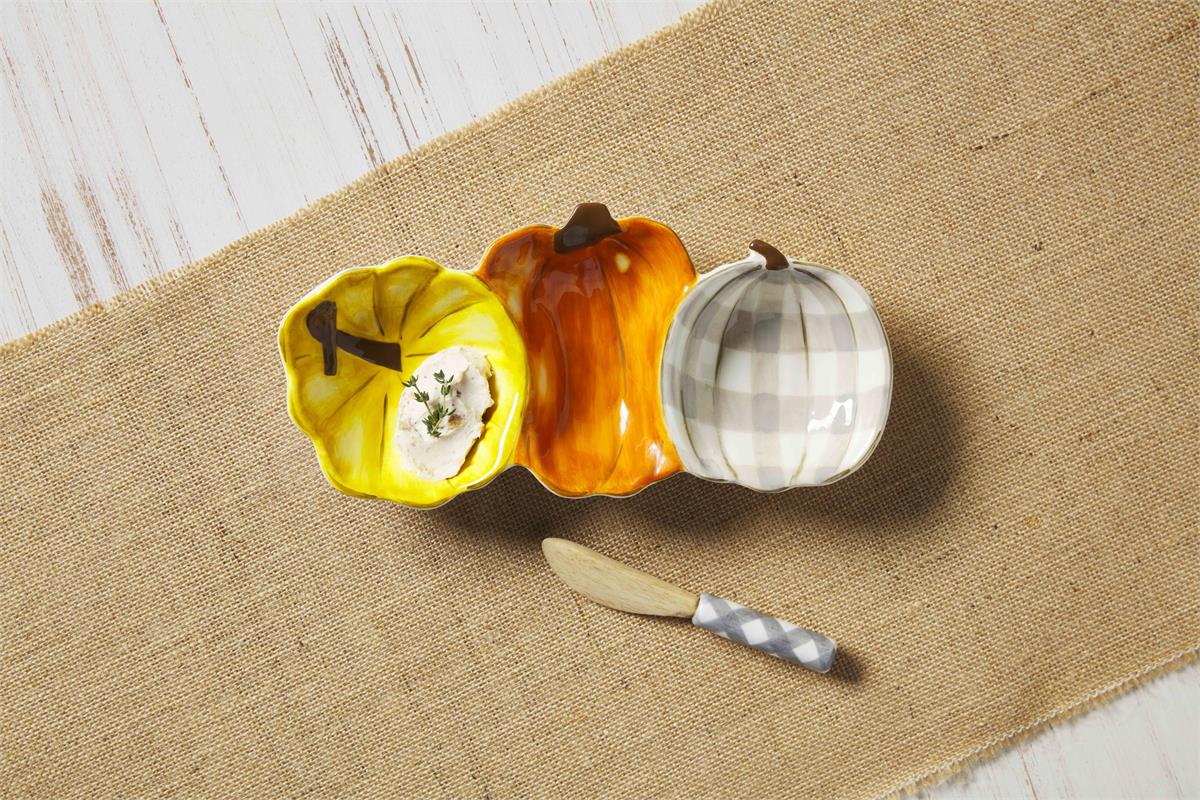 Mud Pie Pumpkin Triple Dip Set - Thumbnail 3