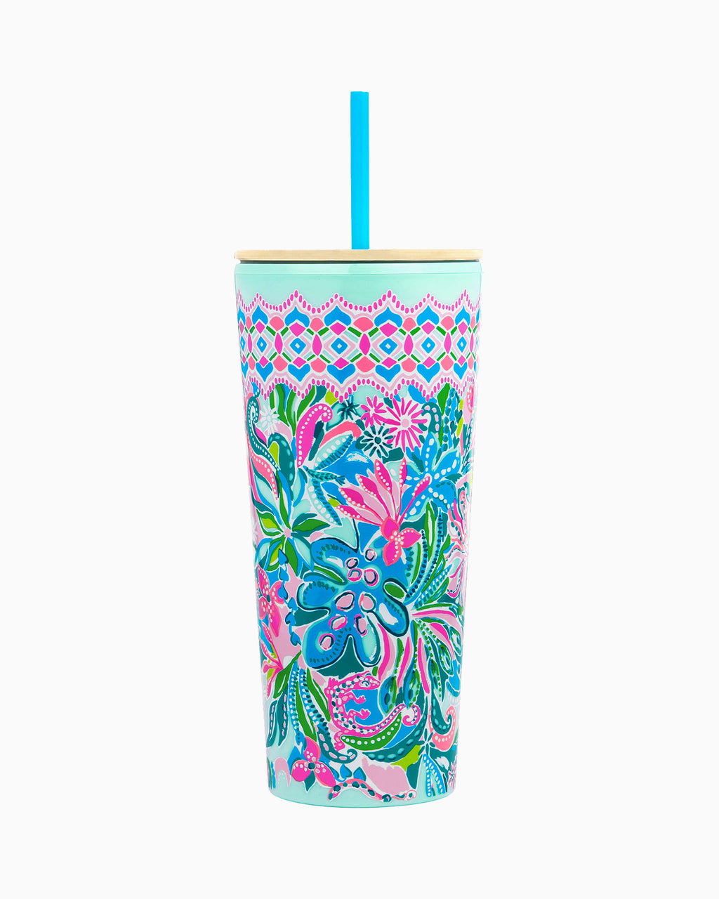 Lilly Pulitzer Acrylic Tumbler with Straw, Golden Hour - Monogram Market