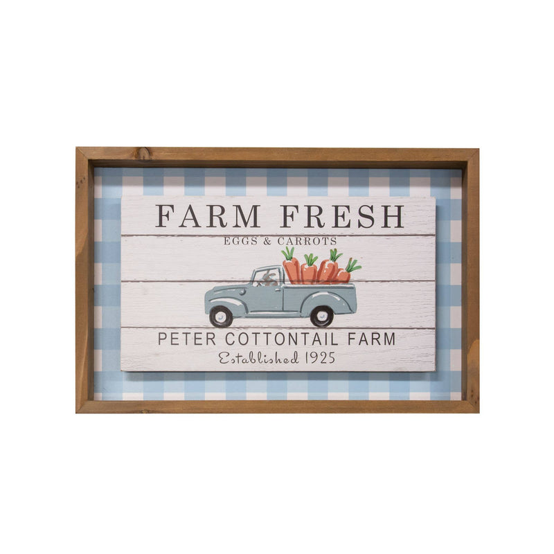 Farm Fresh Eggs & Carrots Shadowbox Sign - Monogram Market