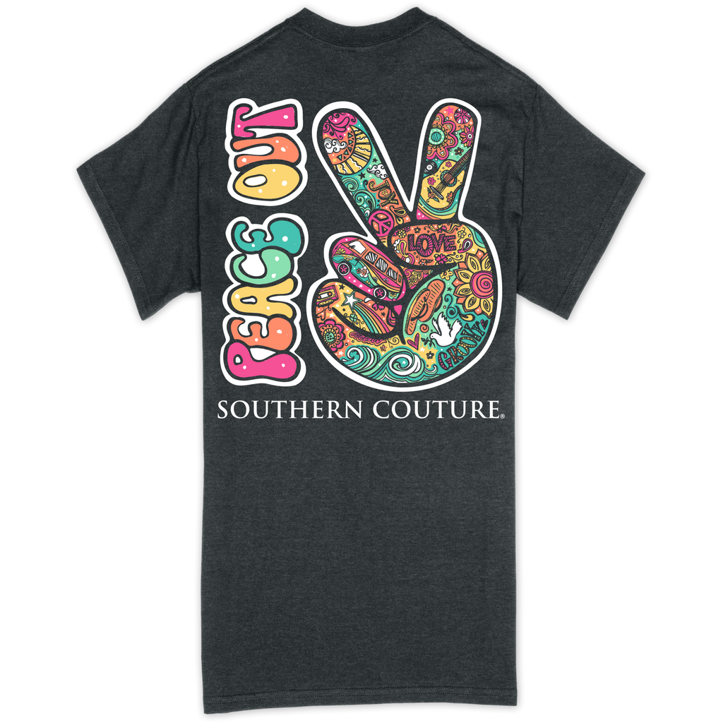 Southern Couture Short Sleeve Tee - PEACE OUT - Monogram Market
