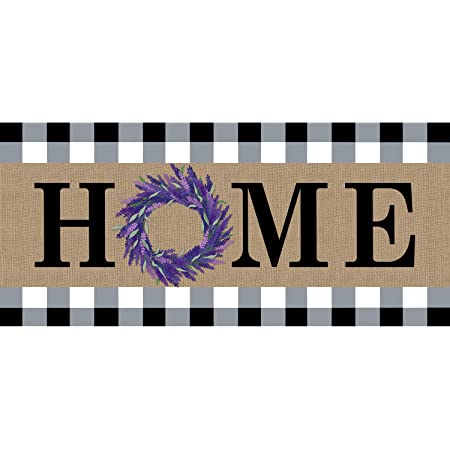 Home Lavender Wreath Sassafras Switch Mat - Monogram Market