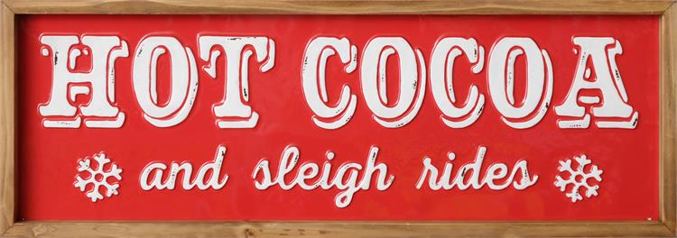 Hot Cocoa Wooden Christmas Sign, 28" - Monogram Market