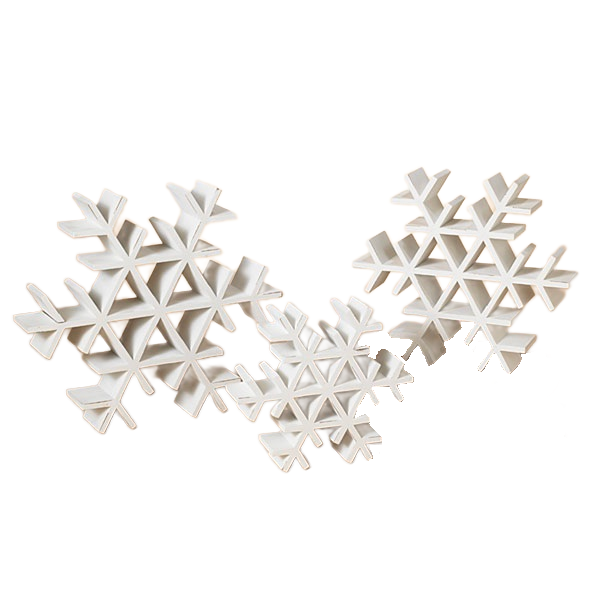 Oversized White Wood Tabletop Snowflakes - Monogram Market