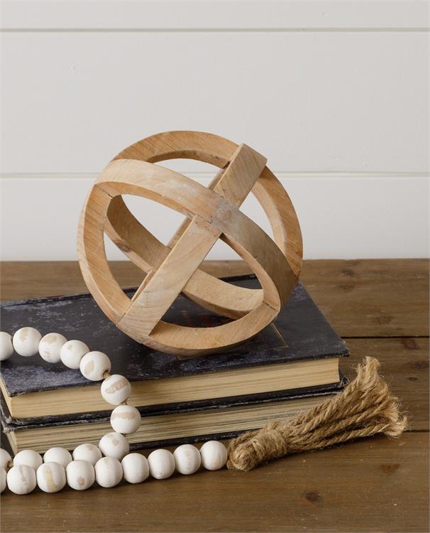 Decorative Wood Orb, Large - Monogram Market