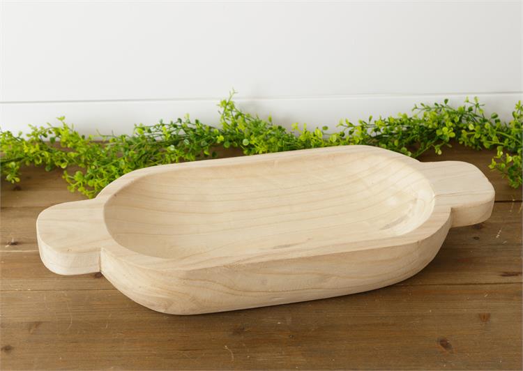 Paulownia Wood Dough Bowl - Monogram Market