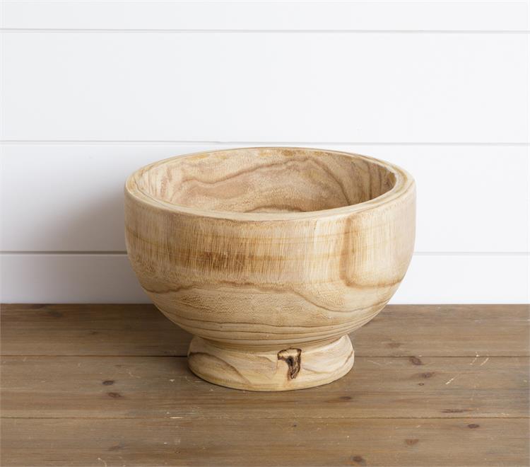 Paulownia Wood Bowl, Large - Monogram Market