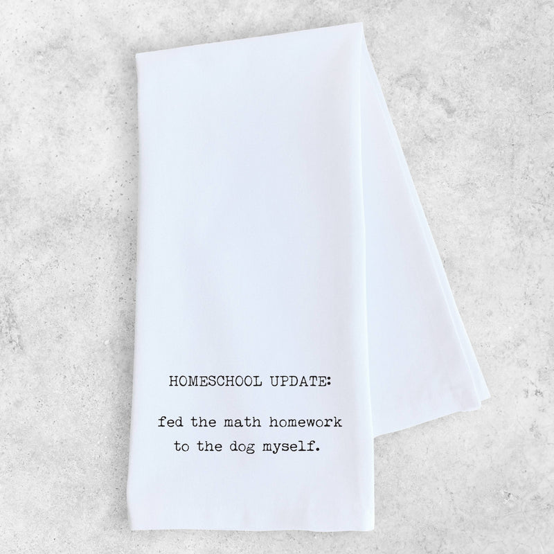 DEV D + CO. - Homeschool Update - Tea Towel - Monogram Market