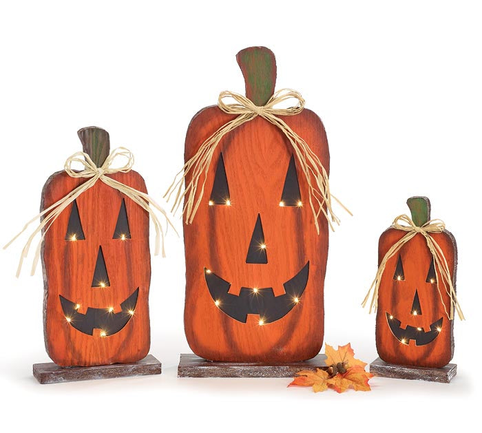 Light Up Jack-O-Lantern Shelf Sitters - Monogram Market