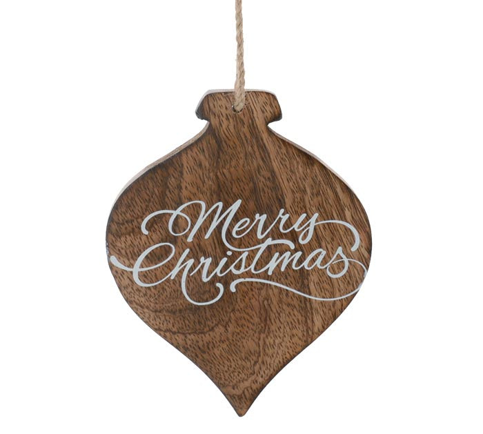 Wood Christmas Ornament, Merry Christmas - Monogram Market