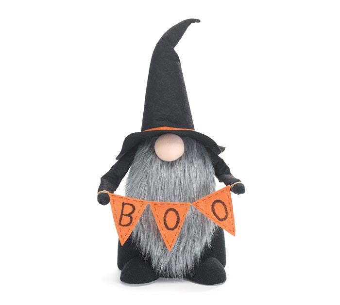 Halloween Gnome holding BOO Banner - Monogram Market