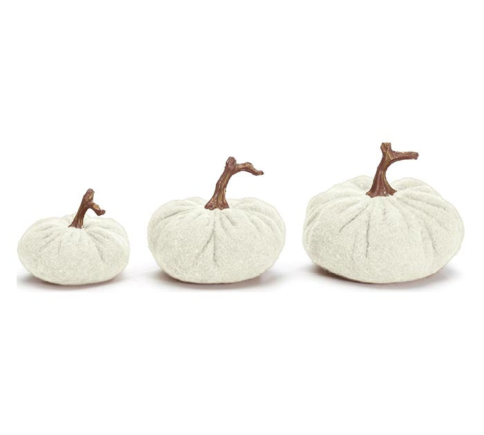 Boiled Wool, Soft Cream Pumpkins - Monogram Market