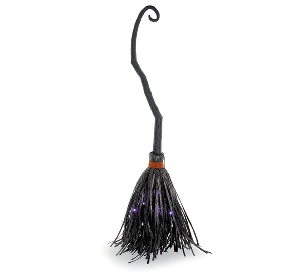 Halloween Broom with Purple LED Lights | Monogram Market