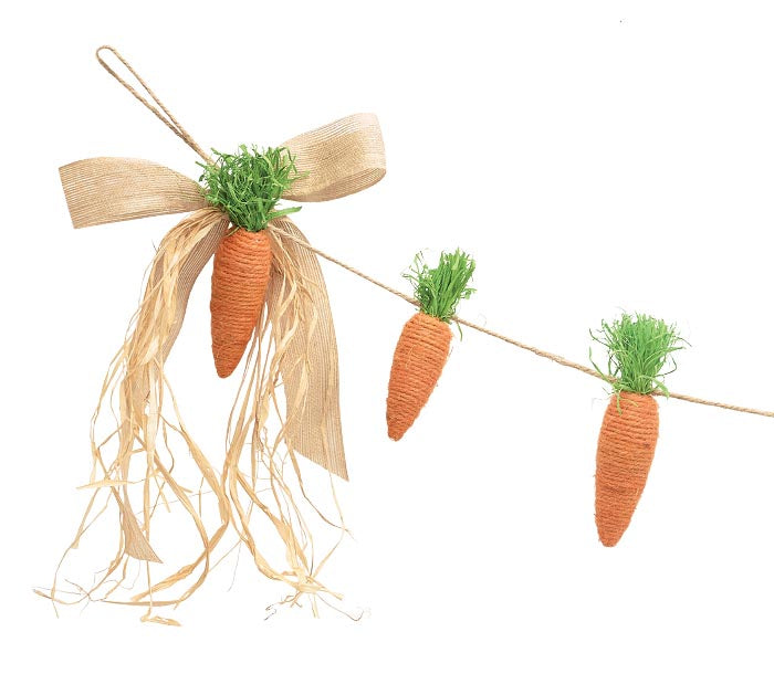Hanging Carrots Easter Garland, 50" - Monogram Market