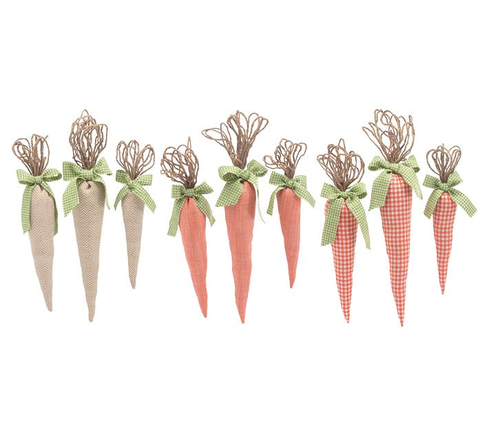 Fabric Carrots with Jute Tops and Bows - Monogram Market