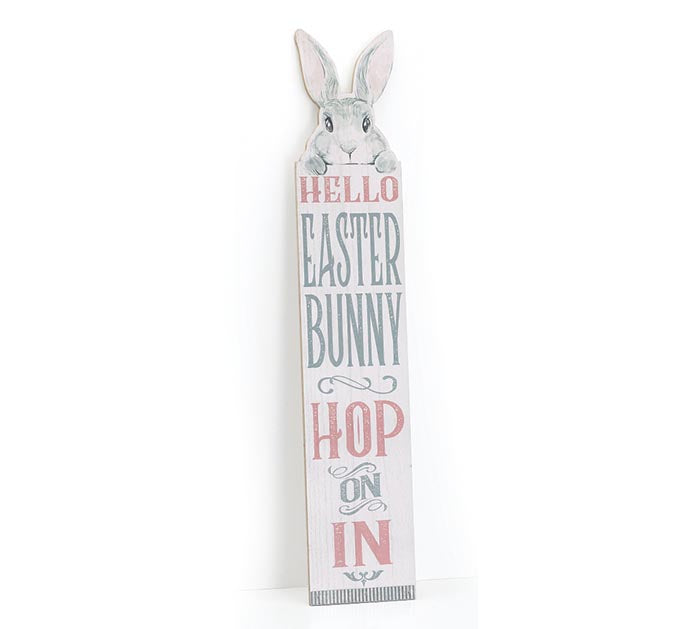 Monogram Market Peeking Easter Bunny Porch Sign