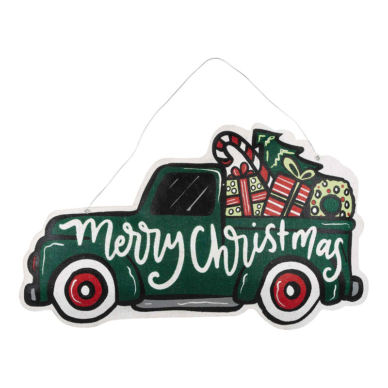 Reversible Hello Fall & Merry Christmas Truck Door Hanger - Monogram Market