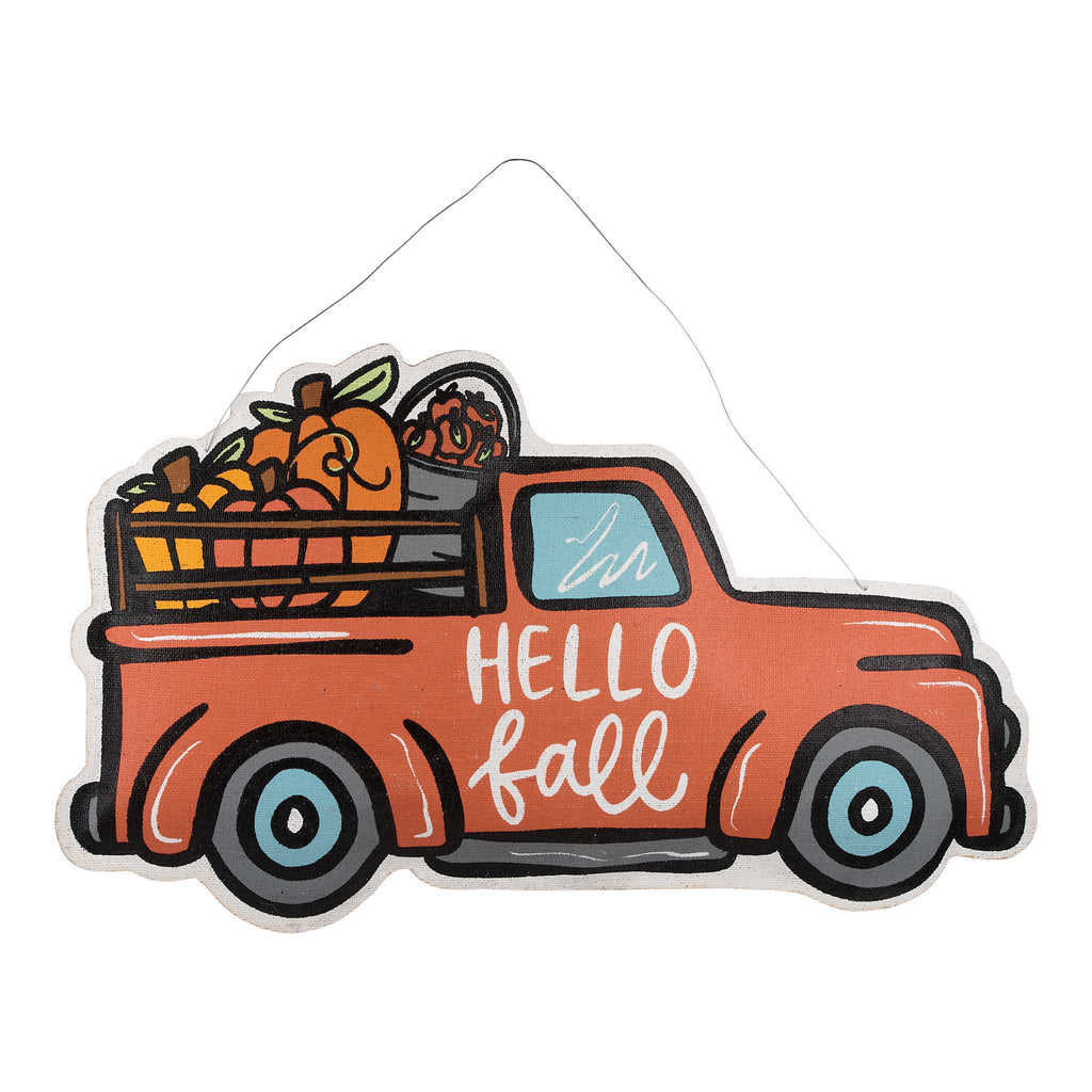 Reversible Hello Fall & Merry Christmas Truck Door Hanger - Monogram Market