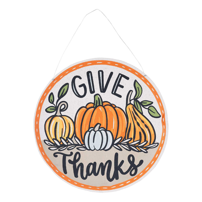 Reversible Give Thanks Pumpkins & Merry Christmas Wreath Door Hanger - Monogram Market
