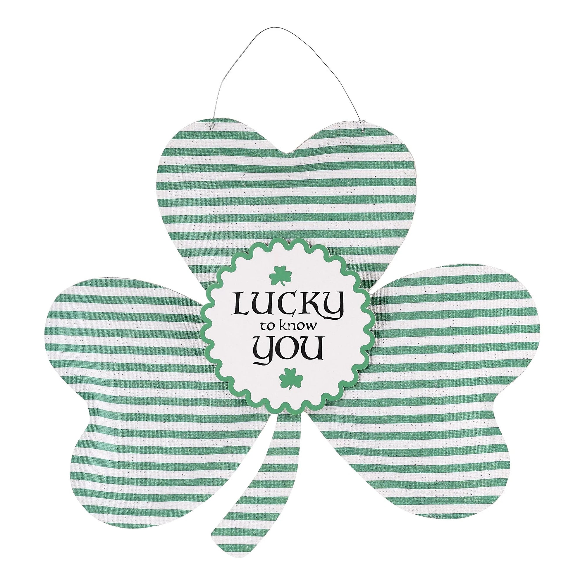 Lucky To Know You Shamrock Door Hanger