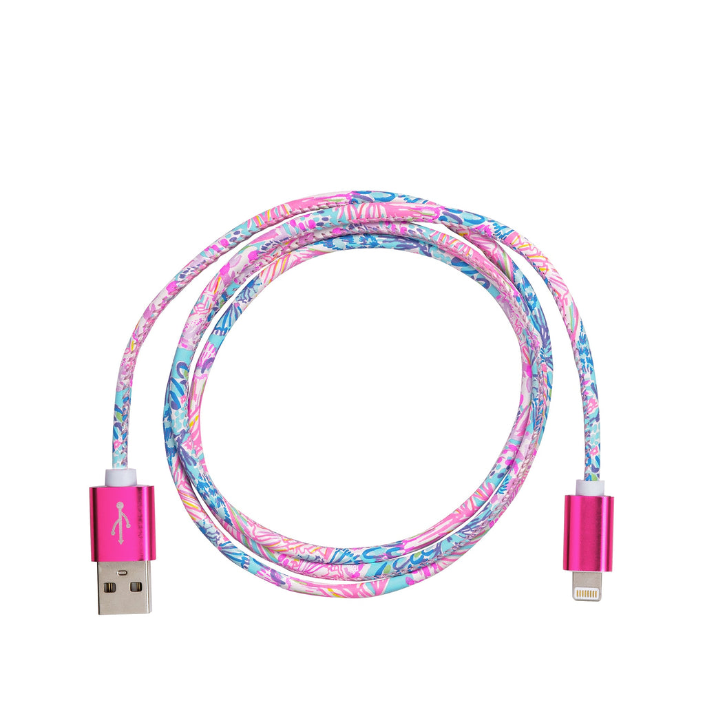 Lilly Pulitzer Charging Cord, Splendor in the Sand - Monogram Market
