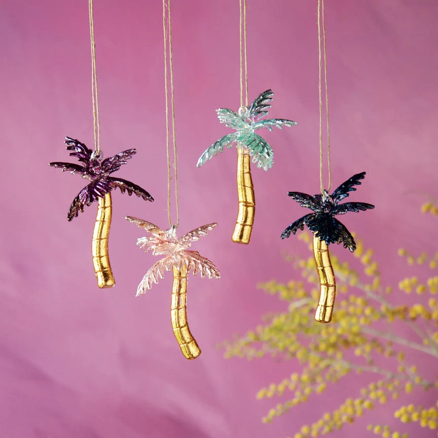 Glitterville - Palm Tree Christmas Ornaments, 4.5" - Monogram Market