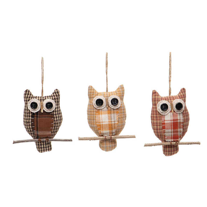 Owl (Sitting on a Stick) Ornament - Monogram Market