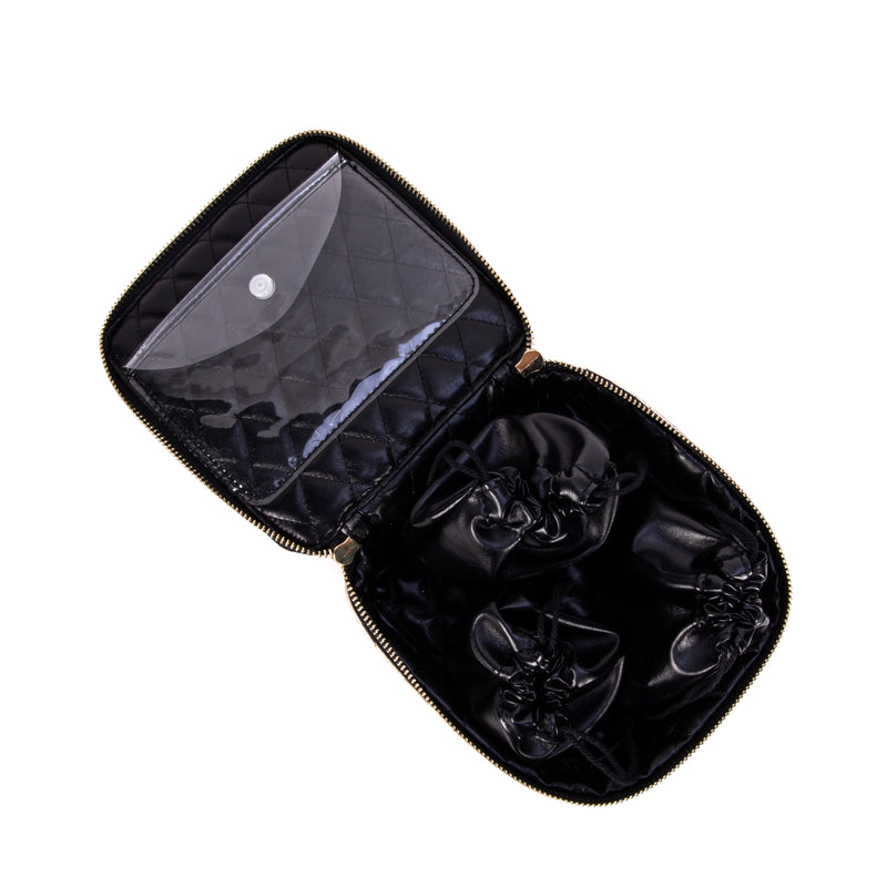 SCOUT "Hidden Gem" Jewelry Case, Quilted Black - Monogram Market