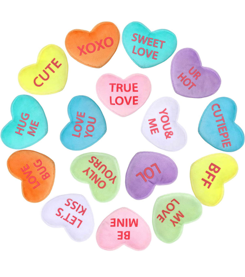 Valentine's Day Mini Plush Conversation Hearts - Monogram Market