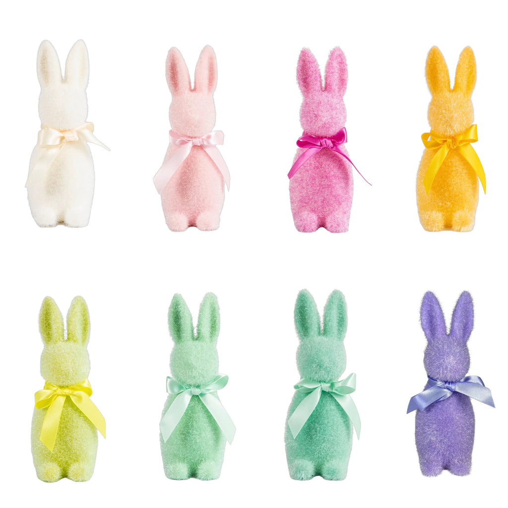 Flocked Easter Bunny - SMALL, 6” - Monogram Market