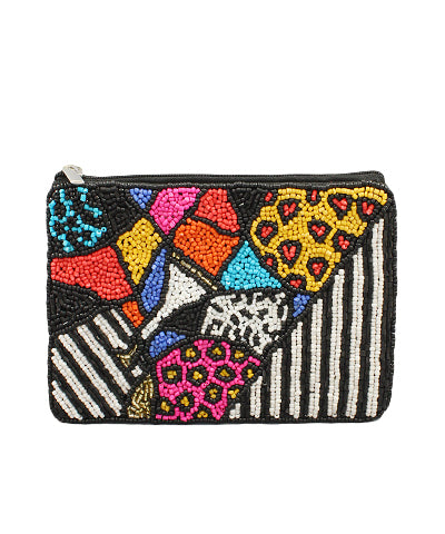 Beaded Pouch, Abstract - Monogram Market
