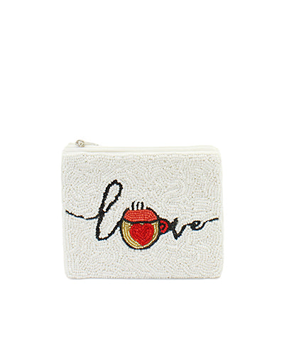 Beaded Pouch, Love