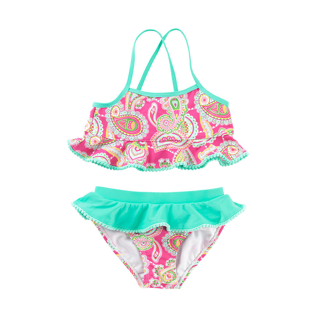 Girls Swimsuit, Lizzie Bikini Set - Monogram Market