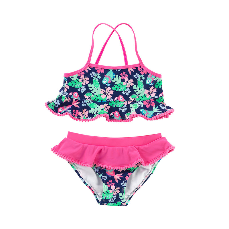 Girls Swimsuit, Tropi-Cool Bikini Set - Monogram Market