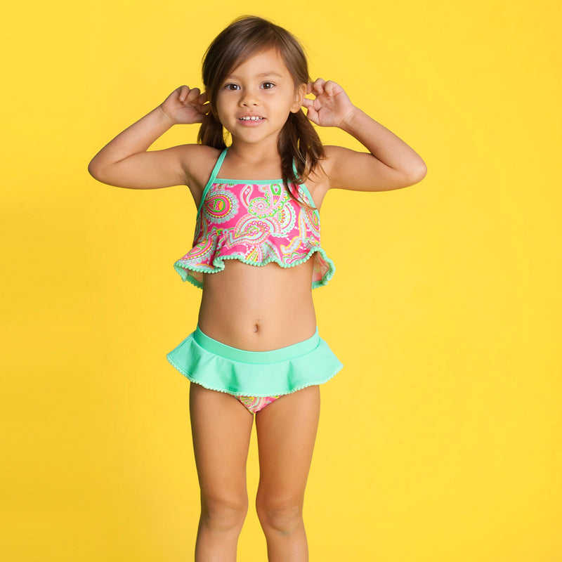 Girls Swimsuit, Lizzie Bikini Set - Monogram Market