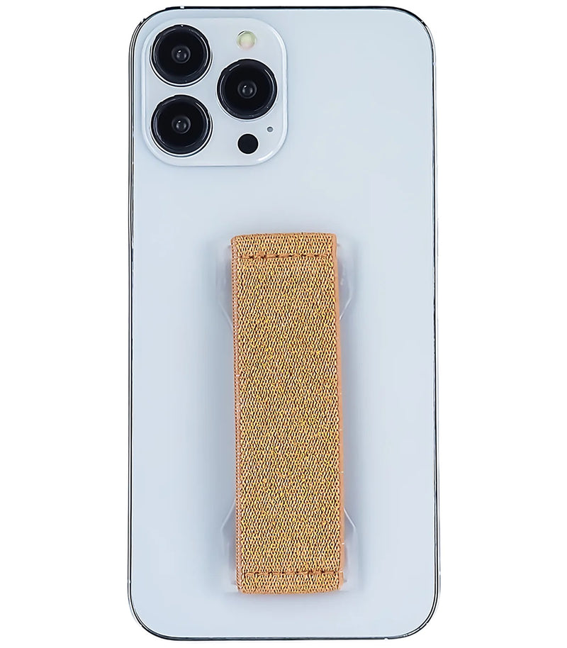 LoveHandle PRO Phone Grip - Gold Glitter (Clear Base) - Monogram Market